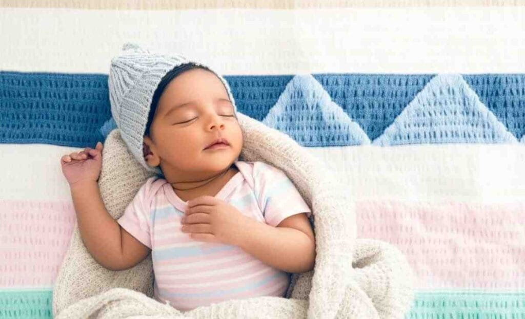 Bild schlafendes Baby im Urlaub