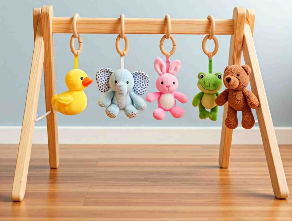 Bild Spielbogen mit Plüschtieren